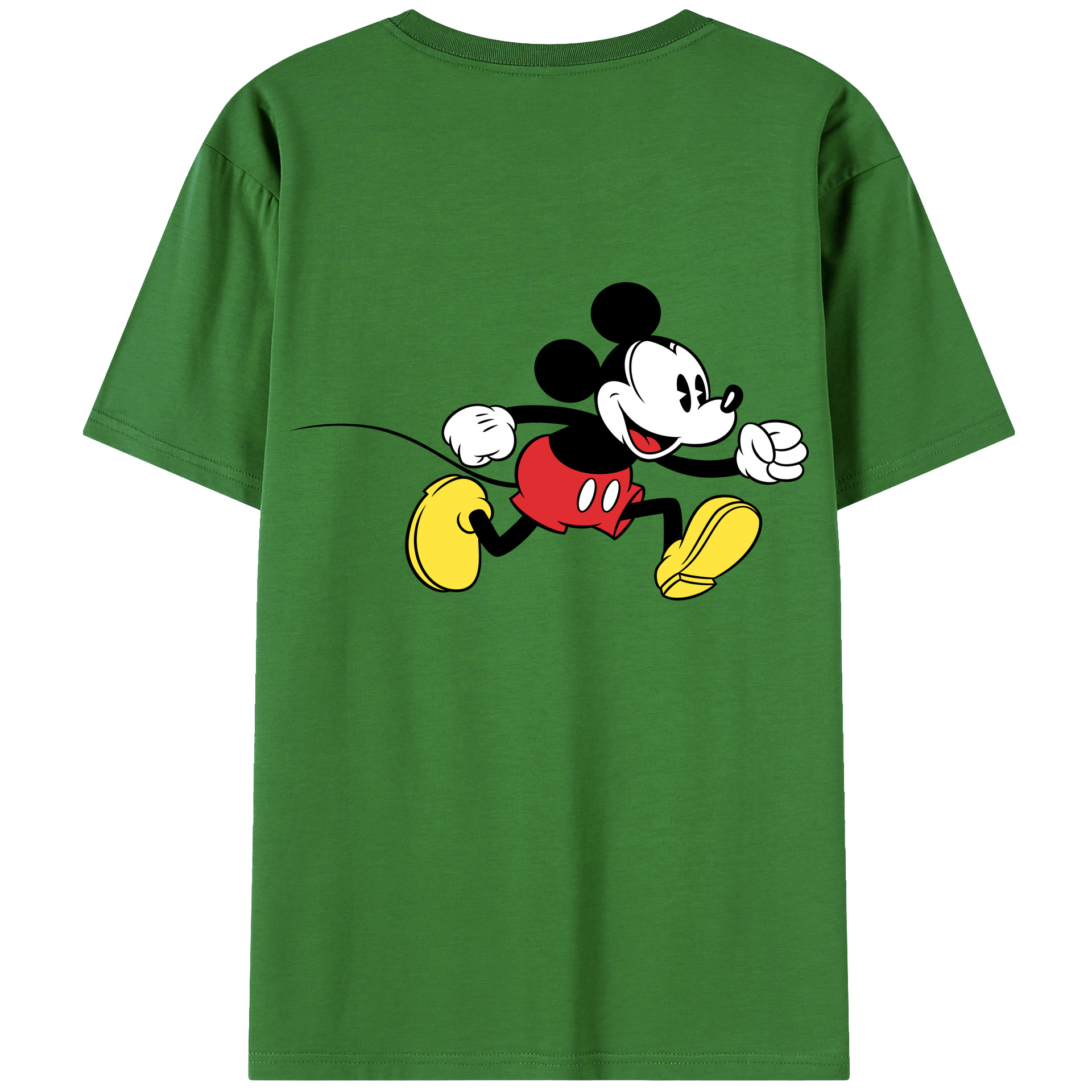 （画像用） ミッキーマウス Mickey Mouse レディース半袖Tシャツ(バックプリント)